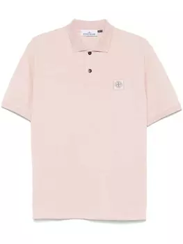 Рубашка-поло Stone Island из хлопка пике, розовый