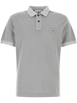 Рубашка-поло Stone Island из пике, серый