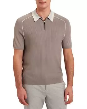 Рубашка-поло Ted Baxter Paxto Quarter Zip Ted Baker, серый