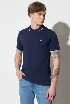 Рубашка поло темно-синяя Wrangler, синий