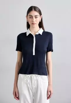 Рубашка поло THE BUTTON rag & bone, темно-синий