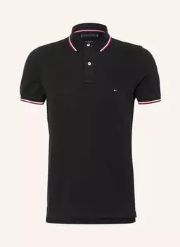 Рубашка поло TOMMY HILFIGER Piqu Slim Fit, черный
