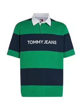 Рубашка поло Tommy Jeans Shirt, зеленый