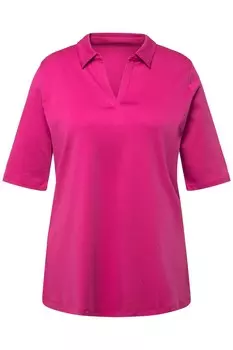 Рубашка поло Ulla Popken Shirt, цвет dark pink