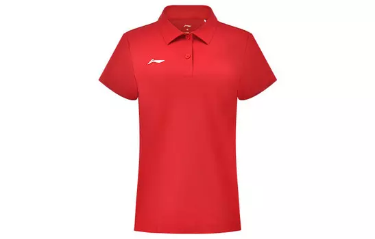 Рубашка поло унисекс красная Lining, красный