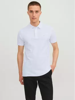 Рубашка-поло узкого кроя Jack&Jones, белый