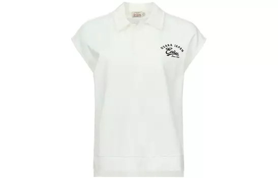Рубашка поло женская белая Evisu