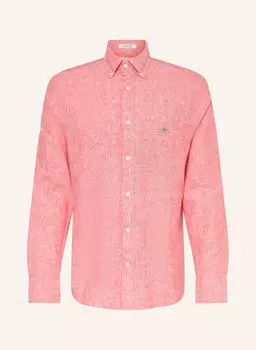 Рубашка прямого кроя с льном Gant, красный