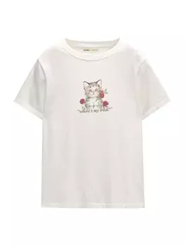 Рубашка Pull&Bear, белый