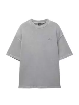 Рубашка Pull&Bear, серый