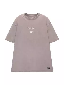 Рубашка Pull&Bear, сиреневый