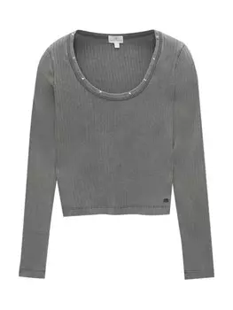 Рубашка Pull&Bear, темно-серый