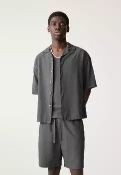 Рубашка PULL&BEAR, темно-серый