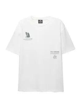 Рубашка Pull&Bear THE THINKER, белый