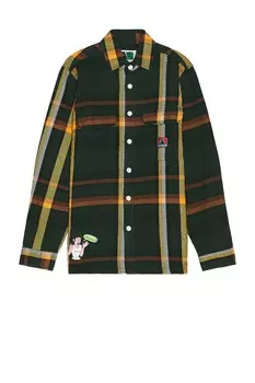 Рубашка Real Bad Man Flannel, зеленый
