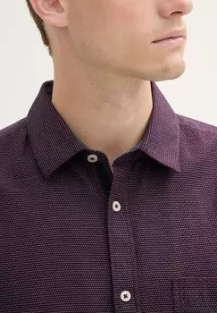 Рубашка REGULAR FIT MIT STRUKTUR TOM TAILOR, бордовый