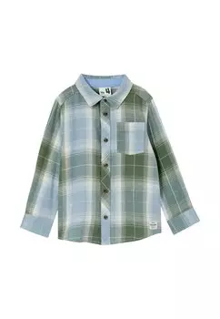 Рубашка RUGGED LONG SLEEVE Cotton On, цвет swag green dusty blue plaid