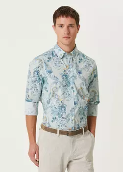 Рубашка с этническим рисунком Etro, синий