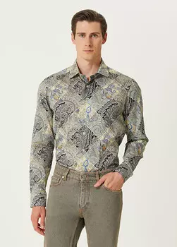 Рубашка с этническим рисунком Etro, синий