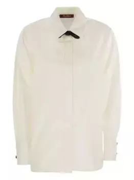 Рубашка с бантом MAX MARA, белый