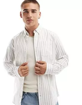 Рубашка с бежевой полоской Jack & Jones