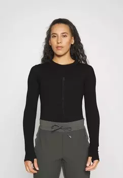 Рубашка с длинным рукавом Athleta, черный