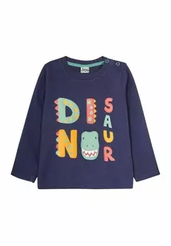 Рубашка с длинным рукавом DINOSAUR TEXT PRINTED, REGULAR FIT JoJo Maman Bb, синий