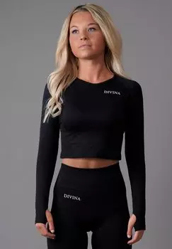 Рубашка с длинным рукавом Divina, черный