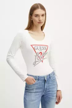 Рубашка с длинным рукавом Guess, бежевый