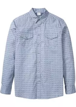 Рубашка с длинным рукавом John Baner Jeanswear, синий