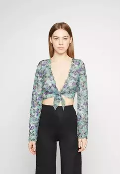 Рубашка с длинным рукавом Monki, зеленый