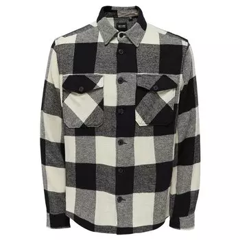Рубашка с длинным рукавом Only & Sons Milo Life Check, черный