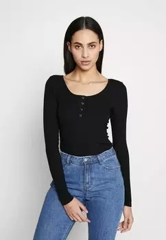 Рубашка с длинным рукавом PIECES Tall, черный