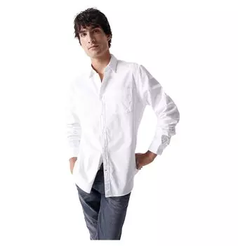 Рубашка с длинным рукавом Salsa Jeans Basic Oxford Regular Fit, белый
