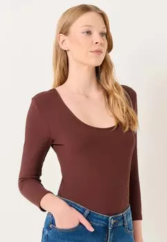 Рубашка с длинным рукавом SLIM FIT THREE QUARTER SLEEVE Jimmy Key, коричневый