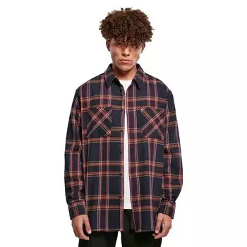 Рубашка с длинным рукавом Urban Classics Heavy Long Oversized Checked, синий