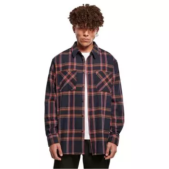 Рубашка с длинным рукавом Urban Classics Heavy Long Oversized Checked, синий