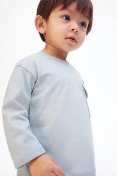 Рубашка с длинными рукавами H&M, бирюзовый