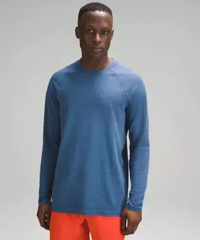 Рубашка с длинными рукавами Metal Vent Tech Lululemon, синий