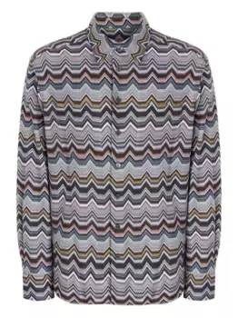 Рубашка с длинными рукавами с зигзагом Missoni, синий