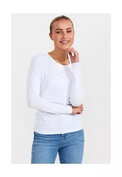 Рубашка с длинными рукавами, содержание хлопка, женская Nmph, цвет 9000 Bright White