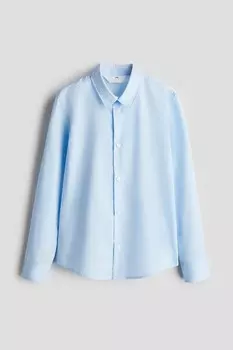 Рубашка с функцией легкой глажки H&M, голубой
