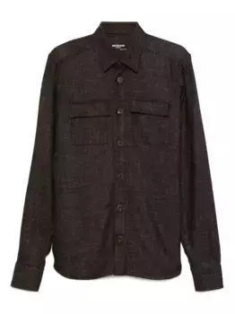 Рубашка с карманами Kiton, коричневый