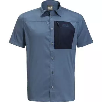 Рубашка с короткими рукавами Jack Wolfskin Kenovo II S/S, синий