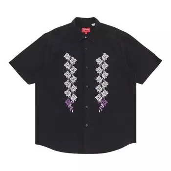 Рубашка с короткими рукавами Supreme Needlepoint, черная