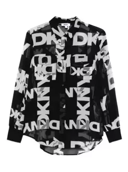 Рубашка с логотипом DKNY, черный