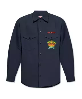 Рубашка с логотипом Kenzo, синий