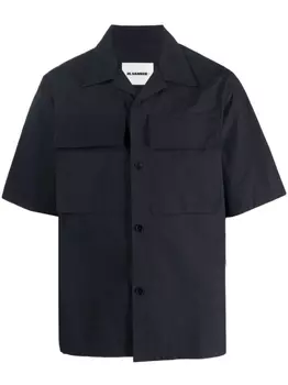 Рубашка с накладным карманом Jil Sander, синий
