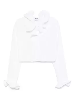 Рубашка с оборками MSGM, белый