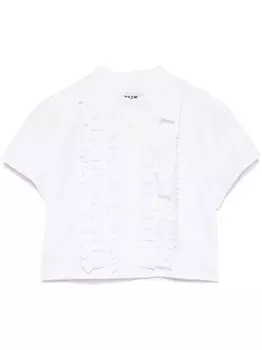 Рубашка с оборками MSGM, белый